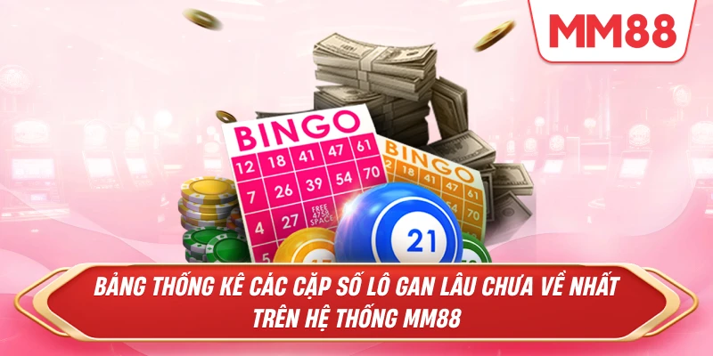 Bảng thống kê các cặp số lô gan lâu chưa về nhất trên hệ thống MM88